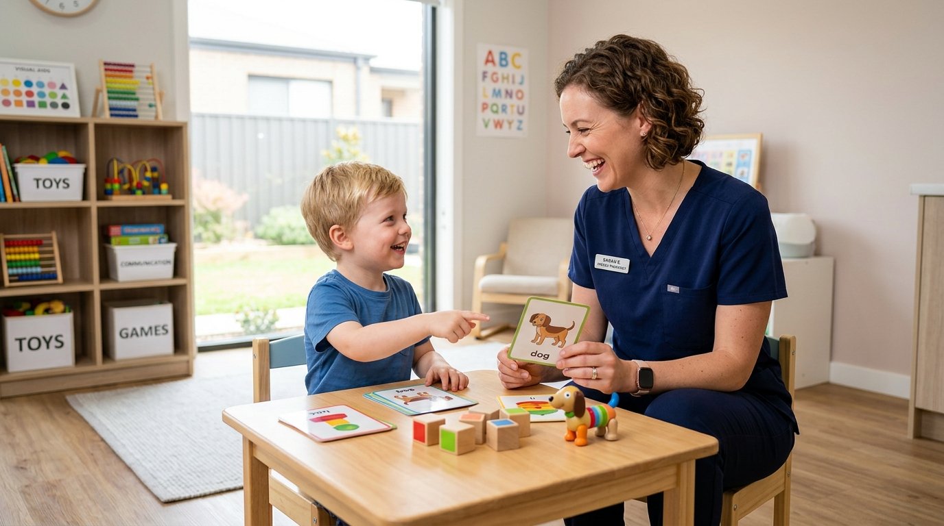 Speech Therapy session at Sampark E-Polyclinic